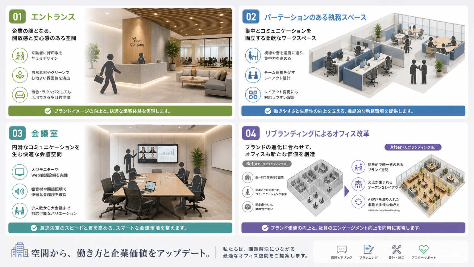 オフィスにおける空間ブランディングの事例